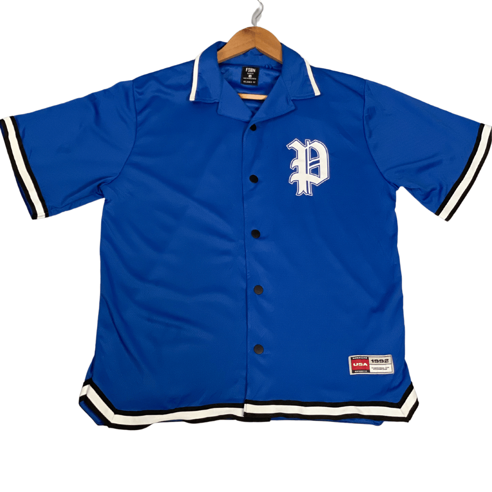 Dynamic Blue Baseball Jersey - Elevate Your Game with Style and Performance.