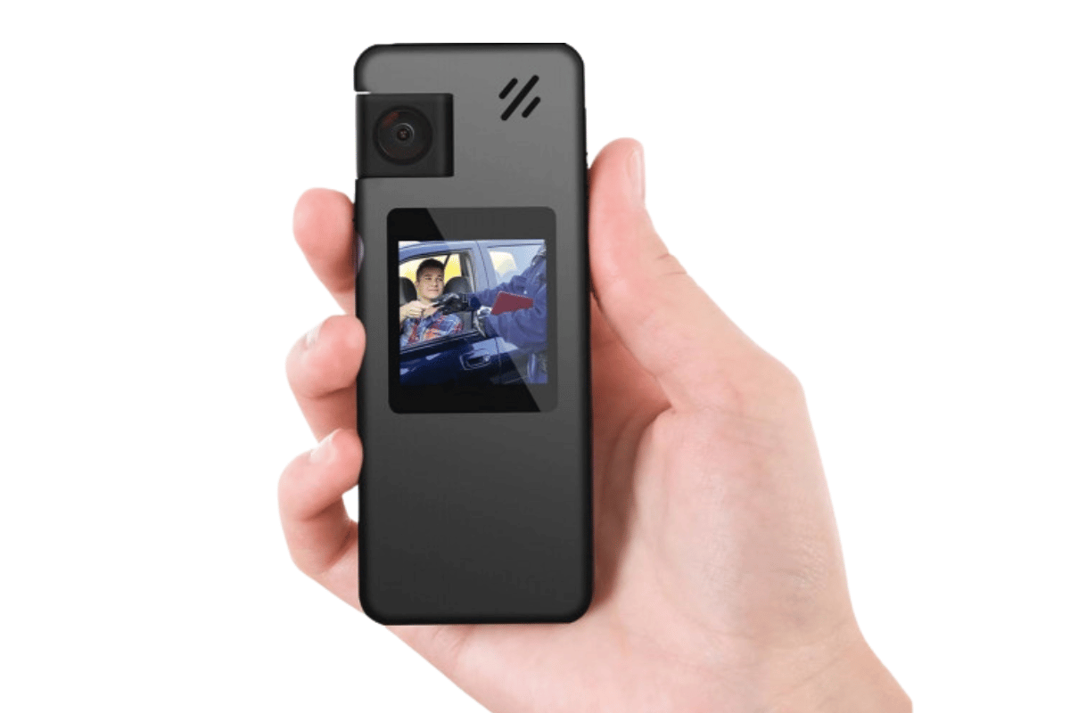 Compact HD Body Camera A32 with 180-Degree Rotatable Lens, Motion Detection, and 8-Hour Continuous Recording