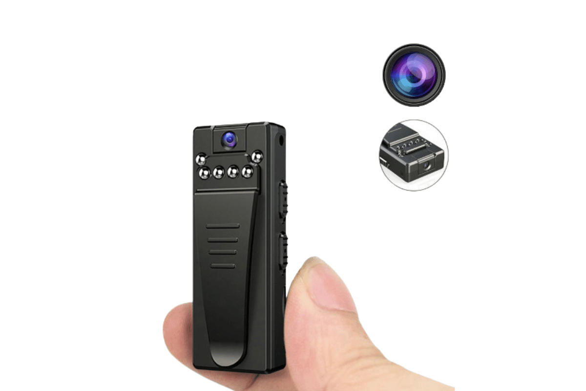 Mini Pocket A7 Camera with Rotatable Lens, Night Vision, 2MP Resolution, and 1080p Video Recording