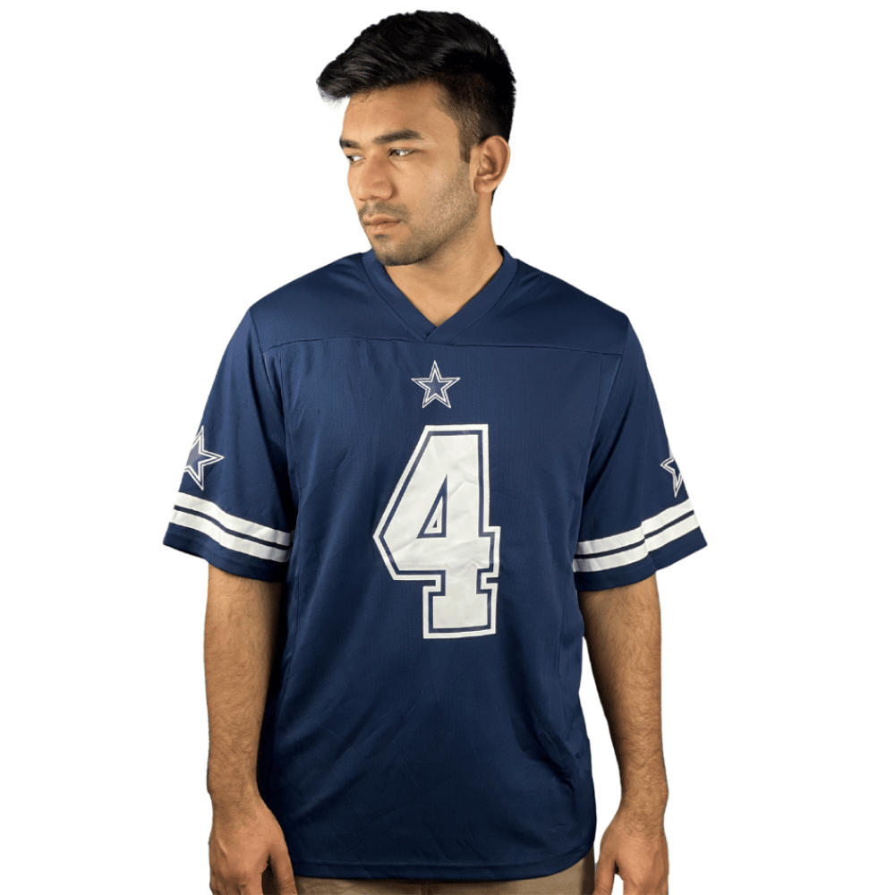 NFL Dark Blue Mesh Jersey with White Print