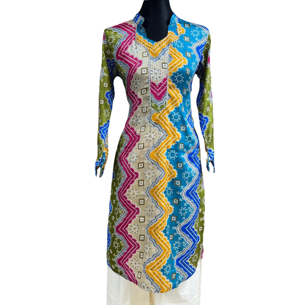 "Silk Multi-Color Chunri: Elegance and Comfort Combined"