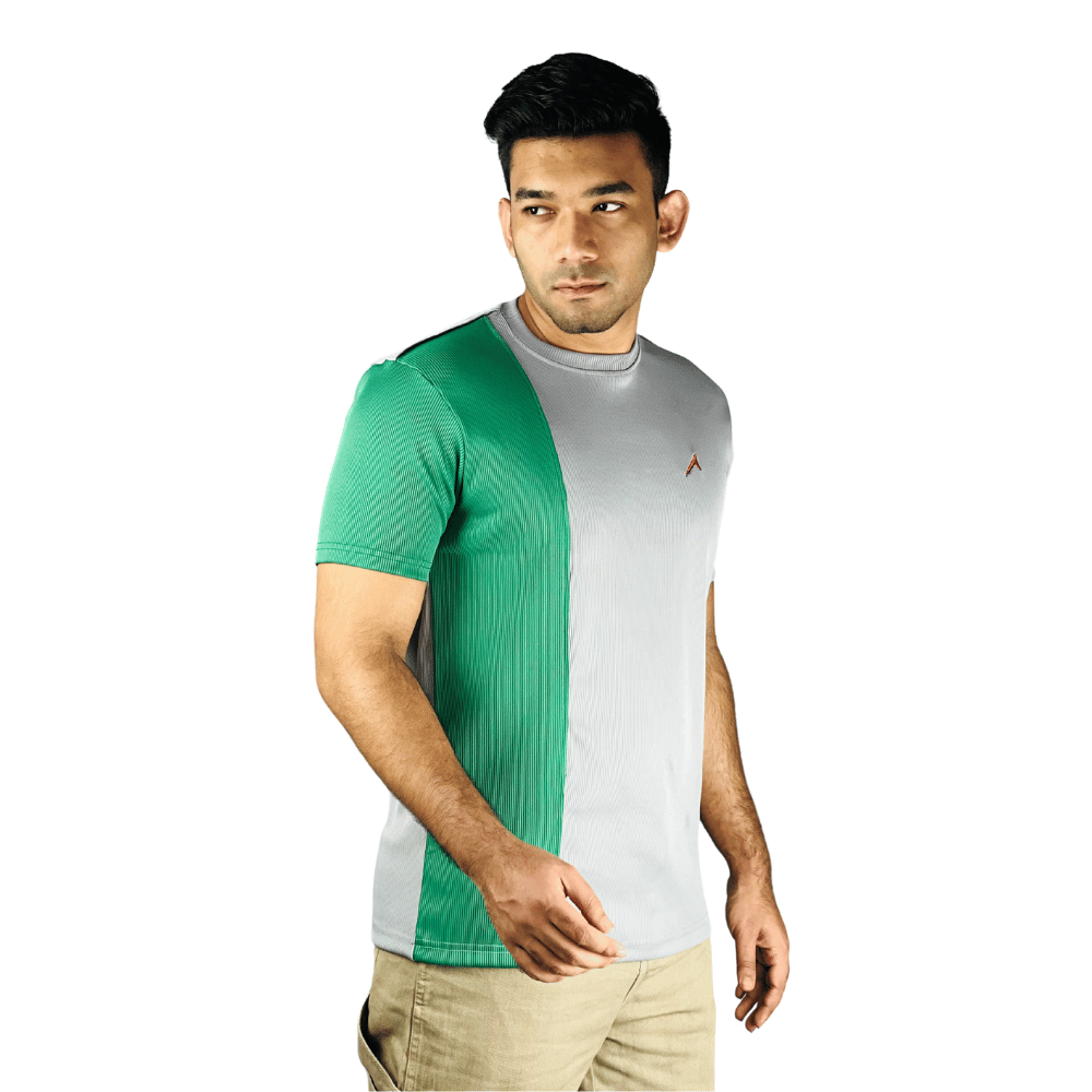 Stunner Mart Exclusive: Premium Green And Ash T-Shirt – Your Sustainable Style Signature