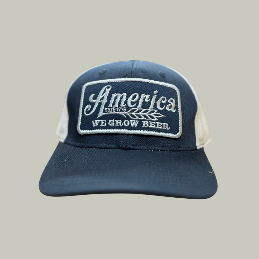 "America We Grow Beer Black and White Caps and Hats"