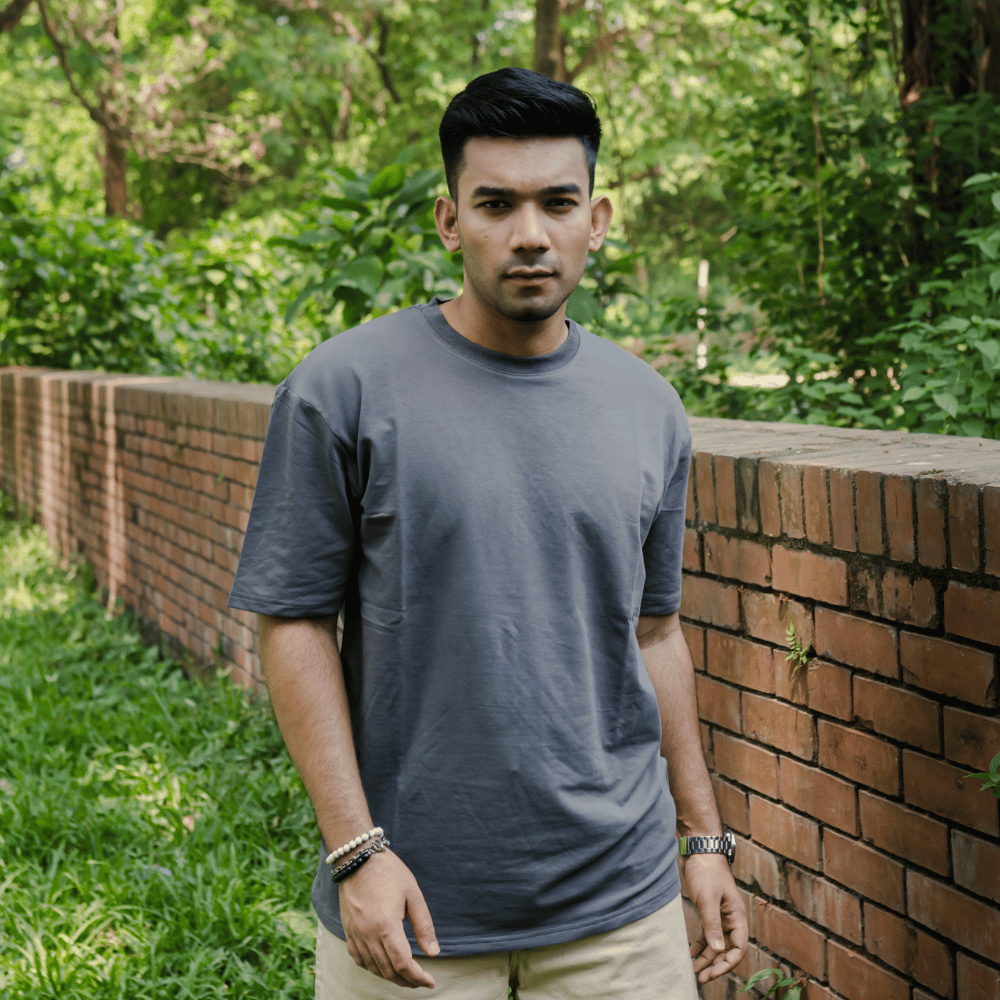 StunnerMart: Elevate Your Style with our Solid Drop Shoulder Grey T-Shirt Collection