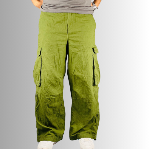 Men's 6-Pocket Baggy Cargo Pants - Green