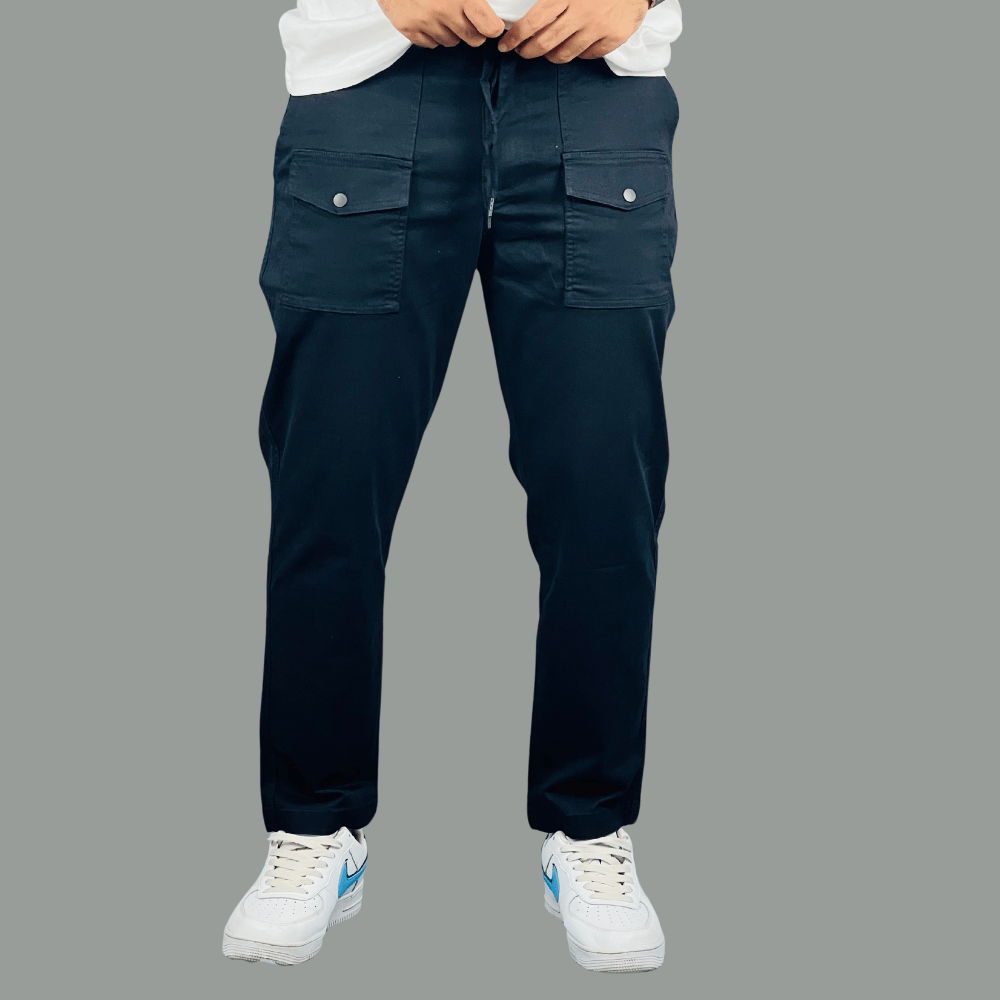 Black 6-Pocket Cargo Pants