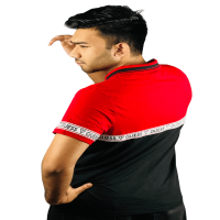 Guess Red Black Zipper Polo: Elevate Your Style with Uniqueness and Comfort