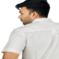 Classic Comfort: Men's White half Sleeve Shirt