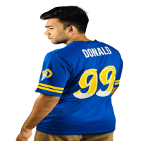 NFL Mesh Summer Jersey - Blue with Yellow and White Print