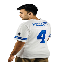 NFL White and Blue Printed Mesh Jersey