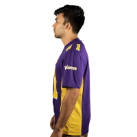 StunnerMart Purple Yellow Premium Jersey: Unleash Vibrant Fan Style with White Print. Limited Edition. Order Now!