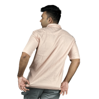 Peach Harmony Elegance: Premium Quality Half Sleeve Shirt for Social Scene Enchantments | Stunner Mart