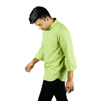Stunner Mart Men's Light Green Paste Black White Check Full Sleeve Shirt - Global Style and Comfort