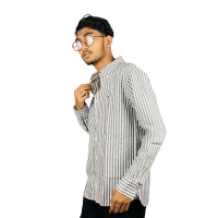 "Essential Elegance: Classic Fit Cotton Checkered Full Sleeve Men's Shirt"