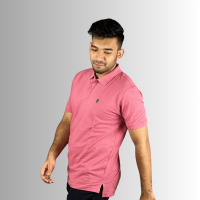 Baby Pink Cotton Polo T-Shirt, Exclusive On Stunner Mart