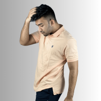 Light orange Cotton Polo T-Shirt