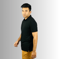 Stunner Mart's Noir Elegance: The Ultimate Black Polo Kiabi Cotton Comfort, Exclusively Exported