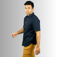 Stunner Mart's Premium Export: Comfortable Navy Blue Cotton Shirt