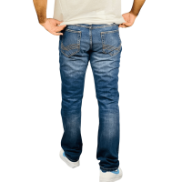 JOSH: Washed Navy Blue Denim - Timeless Elegance in a Cotton-Poly Blend