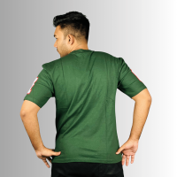 Green Oasis Elegance: Exclusive Drop Shoulder T-Shirt with Printed,- Stunner Mart Exclusivity