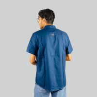 Cotton Blue Half Sleeve Shirt - Elevate Your Wardrobe