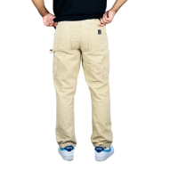 "Khaki Comfort: Denim Cargo Pants for Style and Utility"