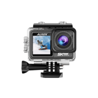 Ausek AT-S81TR 5K Action Camera with Dual Screens, Waterproof Case, and 170-Degree Wide-Angle Lens - Perfect for Extreme Sports and Outdoor Activities