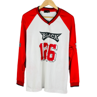 DynamicDuo Monochrome Marvel" - Exclusive Red and White Jersey | Elevate Your Style on Stunner Mart