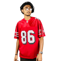 StunnerMart Premium Glossy Red Fan Jersey: Elevate Your Style with High-Quality Comfort. Limited Edition