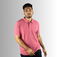 Baby Pink Cotton Polo T-Shirt, Exclusive On Stunner Mart