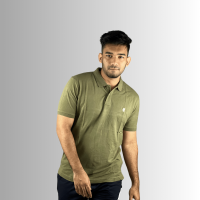 "Men's Olive Green Cotton T-Shirt"