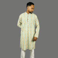 Golden Sunrise: Premium Cotton Panjabi for Eid-Ul-Adha