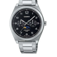 CASIO MTP-M300D-1AV Men's Analog Watch - Black Dial, Stainless Steel Band