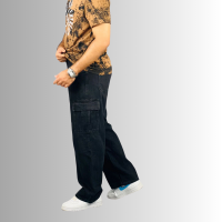 Black 6-Pocket Baggy Cargo Pants