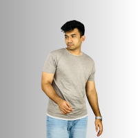 "Men's Deep Ash Slim Fit Cotton T-Shirt"